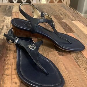 Micheal Kors Navy Blue wedge sandals